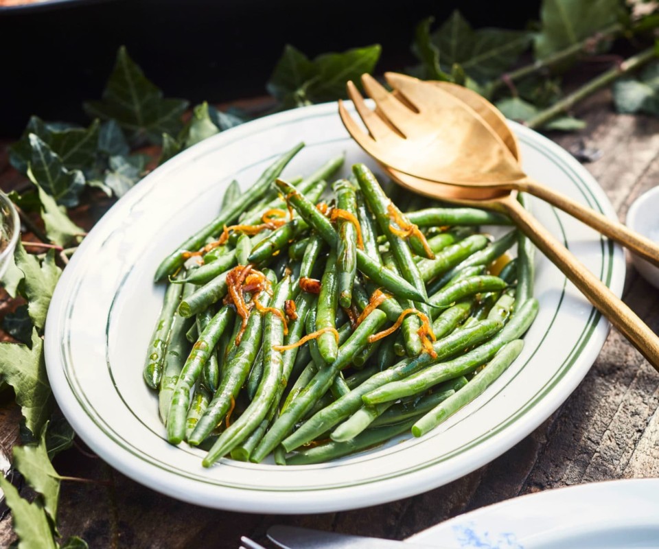 Green beans with lemon brown butter Nadia Lim