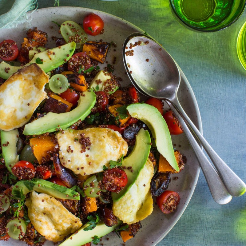 Avocado, Pumpkin and Haloumi Quinoa Salad - Nadia Lim