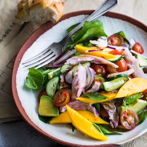 Mango and Avocado Smoked Chicken Salad - Nadia Lim