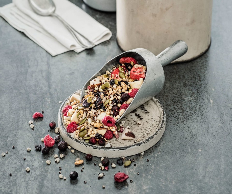 Berry light homemade muesli Nadia Lim