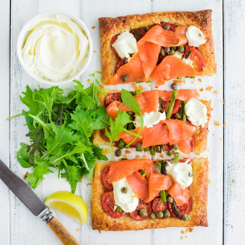 Asparagus, Tomato And Smoked Salmon Tart - Nadia Lim