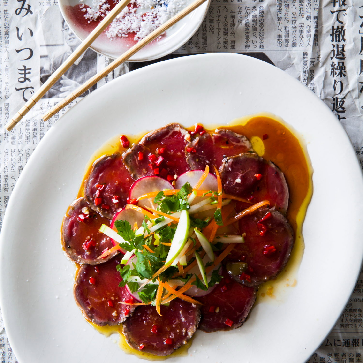 Beef Carpaccio Japanese Style Nadia Lim