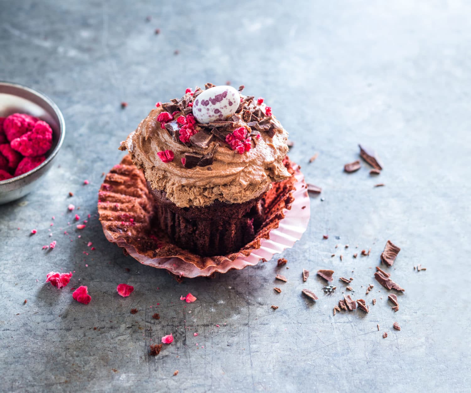 Chocolate beetroot cupcakes with whipped milkchocolate ganache Nadia Lim