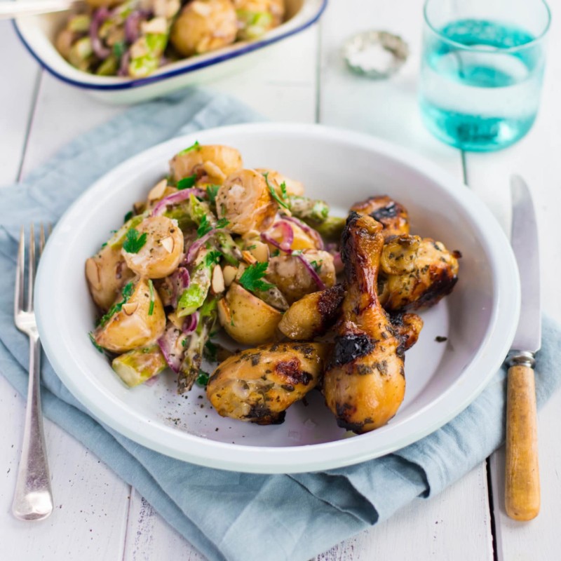 Lemon and Sage Baked Chicken Drumsticks - Nadia Lim