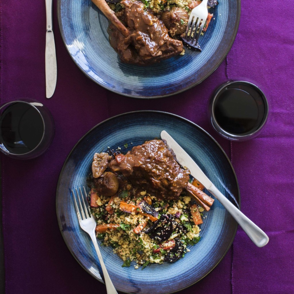 Moroccan lamb shanks with roast beetroot and walnut ...