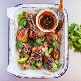 Sticky Honey, Orange And Sesame Chicken Drumsticks - Nadia Lim