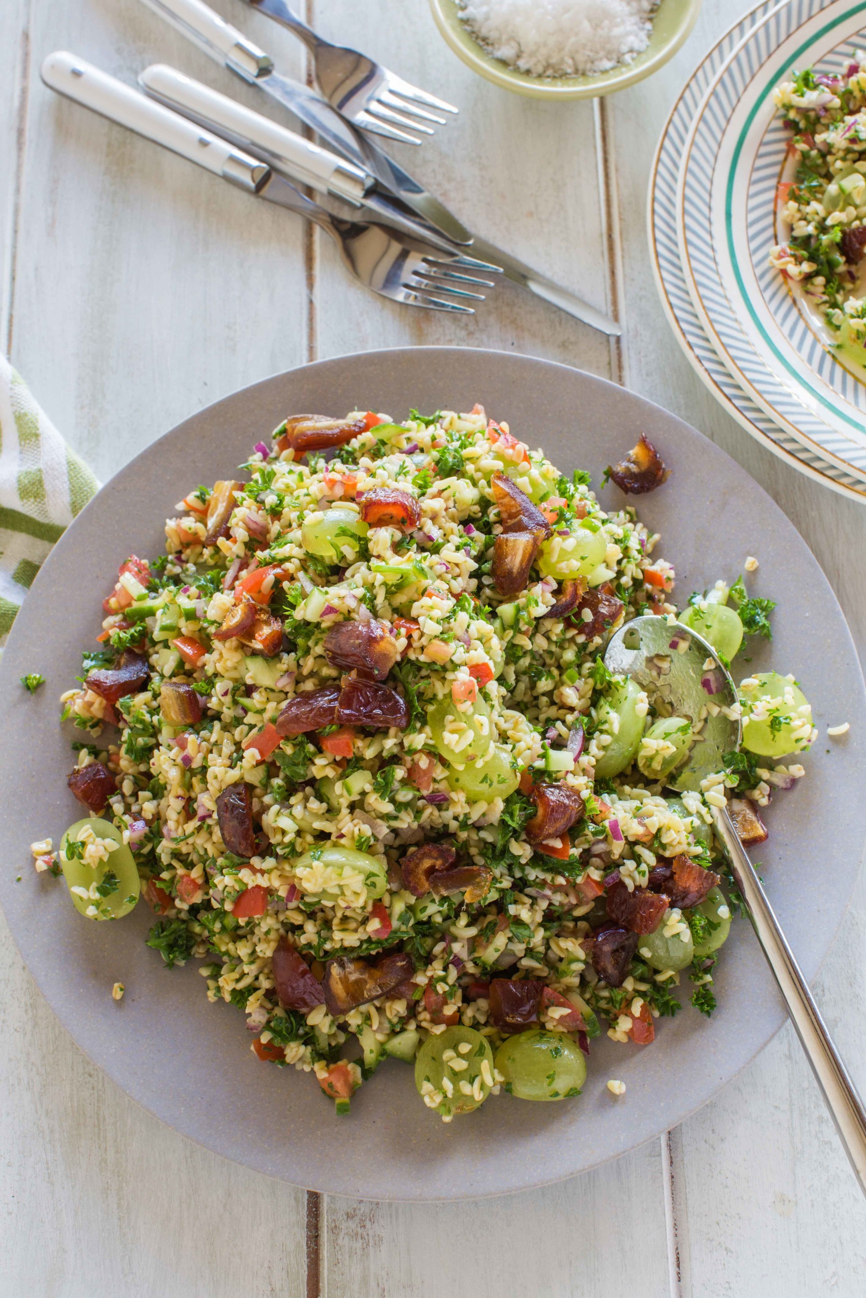 Tabouleh Salad with Parsley, Dates and Grapes - Nadia Lim