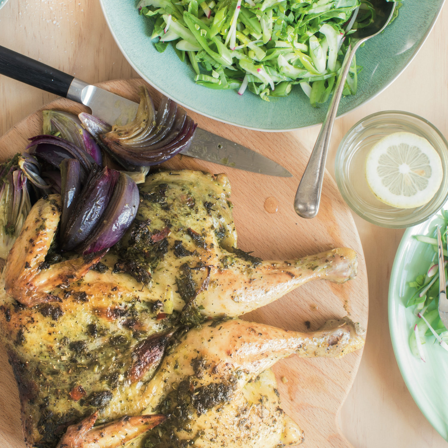 Thai roast chicken with Asian spring slaw-image