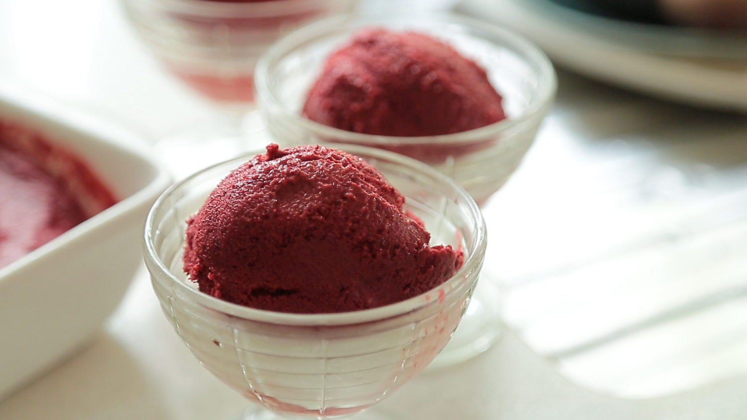 Easy threeingredient Boysenberries & cream ice cream Nadia Lim